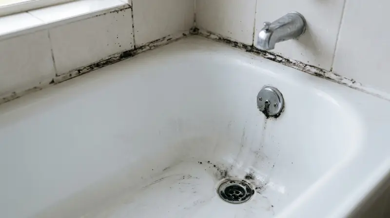 Black Residue in Bathtub