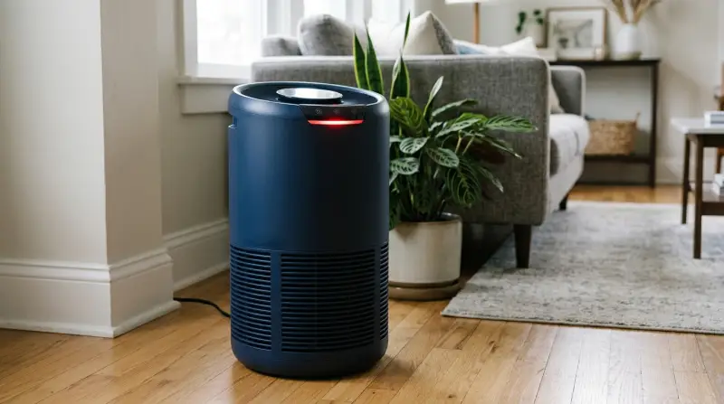 Blue Air Purifier Red Light