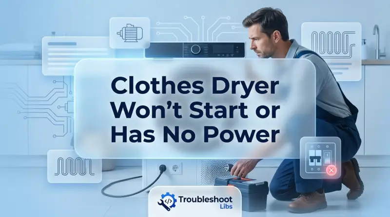 Clothes Dryer Wont Start or Has No Power-Fi