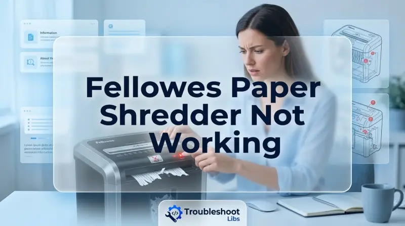 Fellowes Paper Shredder Not Working-Fi