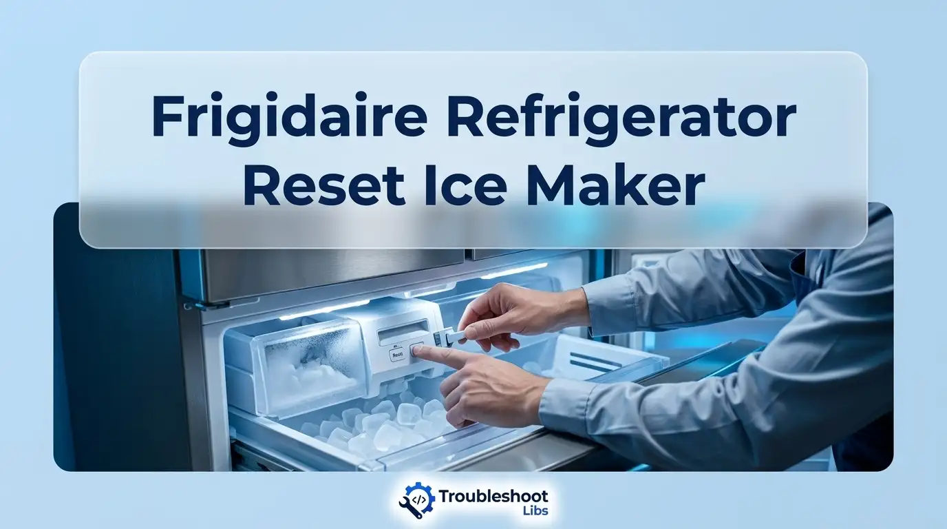 Frigidaire Refrigerator Reset Ice Maker