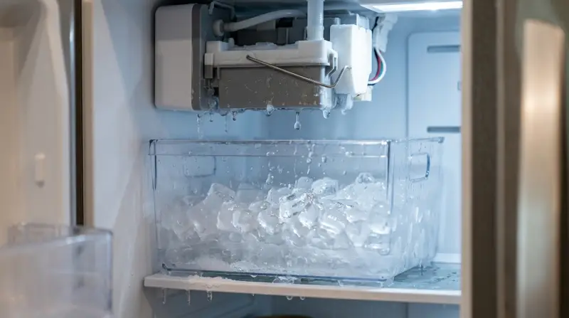 Ge Ice Maker Leaking Water into Bin