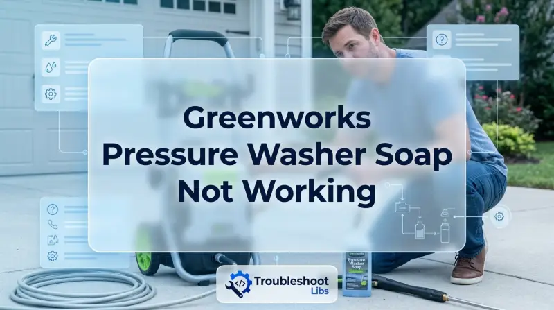 Greenworks Pressure Washer Soap Not Working-Fi