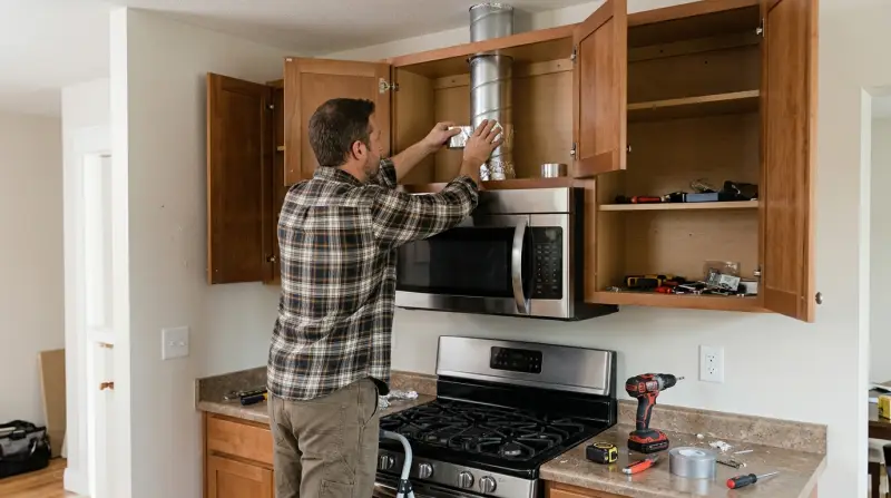 How to Vent a Microwave on an Interior Wall