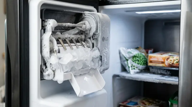 LG Refrigerator Ice Maker Freezing Up