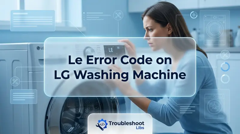 Le Error Code on LG Washing Machine-Fi