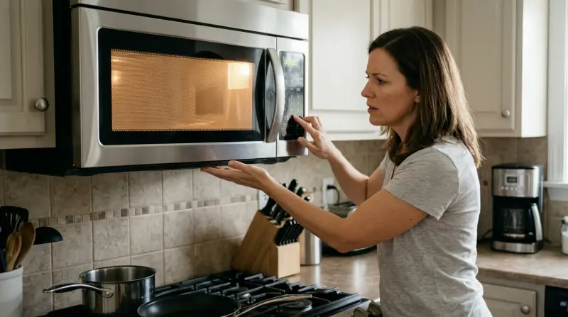 Microwave Light And Fan Stay On