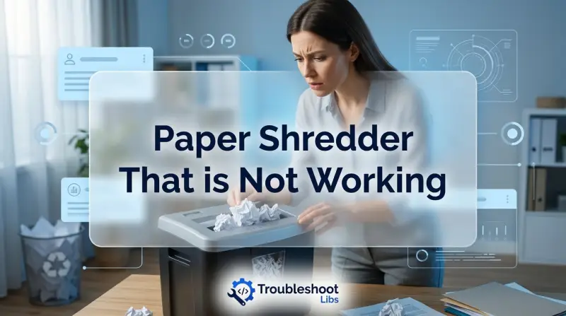 Paper Shredder That is Not Working-Fi
