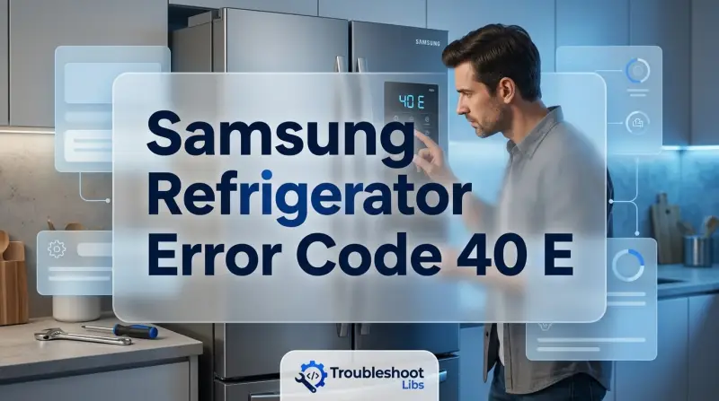Samsung Refrigerator Error Code 40 E-Fi