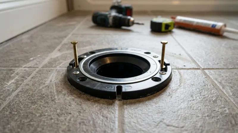 Toilet Flange on Top of Tile