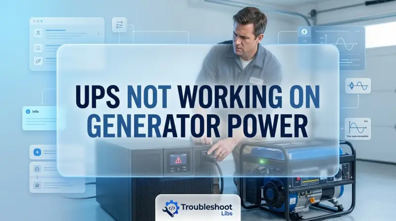Ups Not Working on Generator Power-Fi