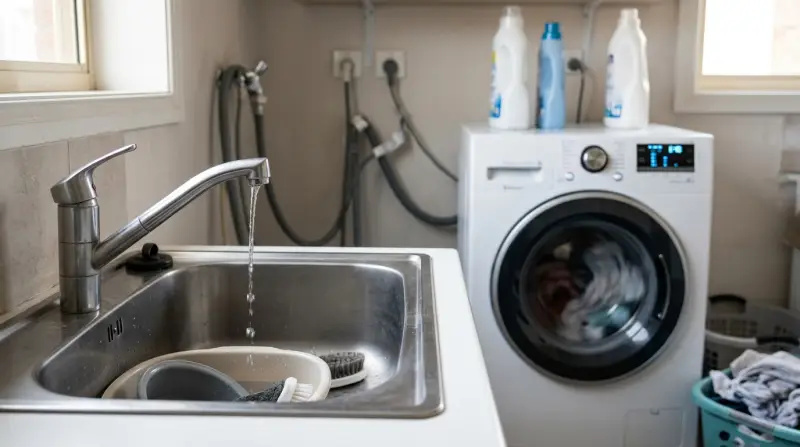 Water Pressure Drops When Washing Machine is Running