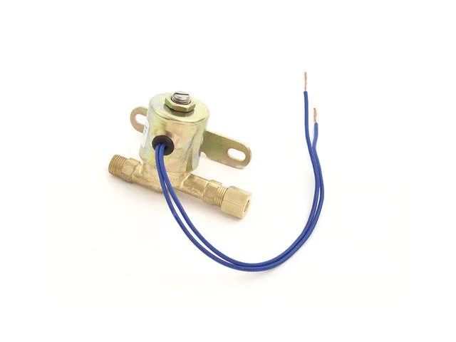 The internal water panel and solenoid valve of a residential humidifier unit.
