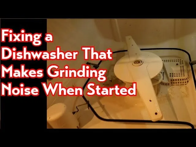 Tablet showing dishwasher repair questions placed on a wooden table with tools.