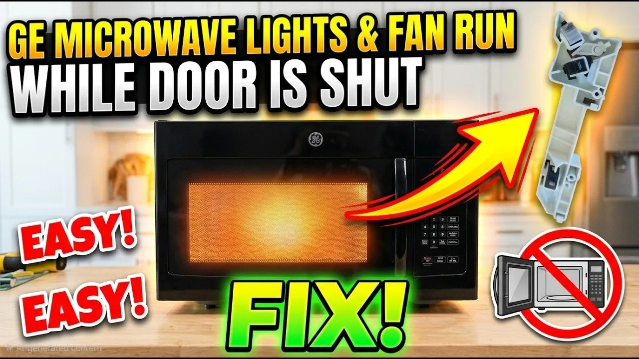 Hand unplugging a microwave cord from a wall outlet to reset electronic controls.