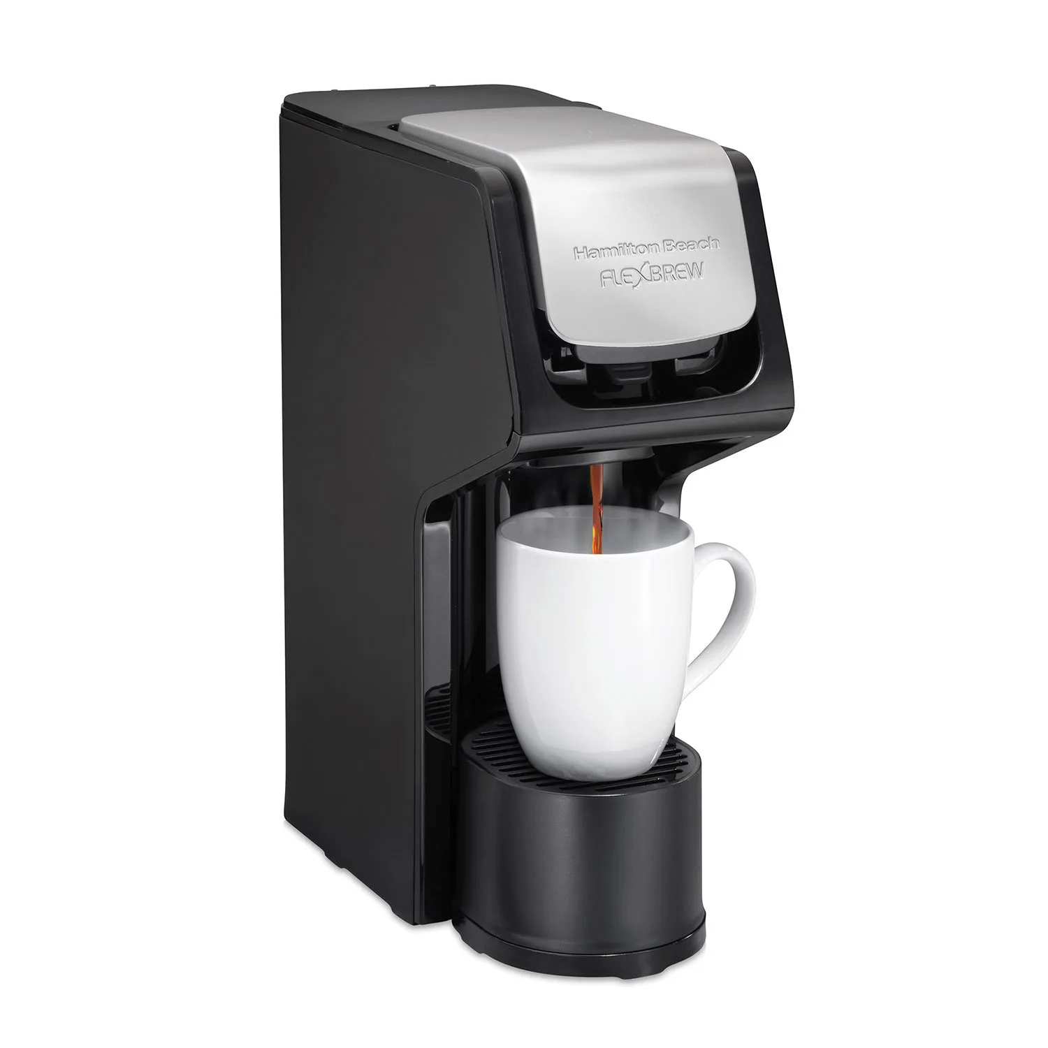 A clean workstation with a coffee maker and writing materials for answering common questions.