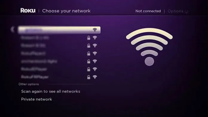 A tablet and remote control used to troubleshoot common Hisense Roku TV network questions.