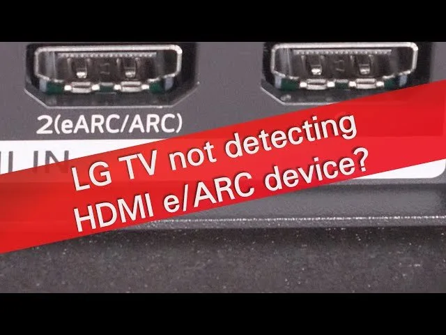 Close up of an HDMI ARC port on the back of a television.