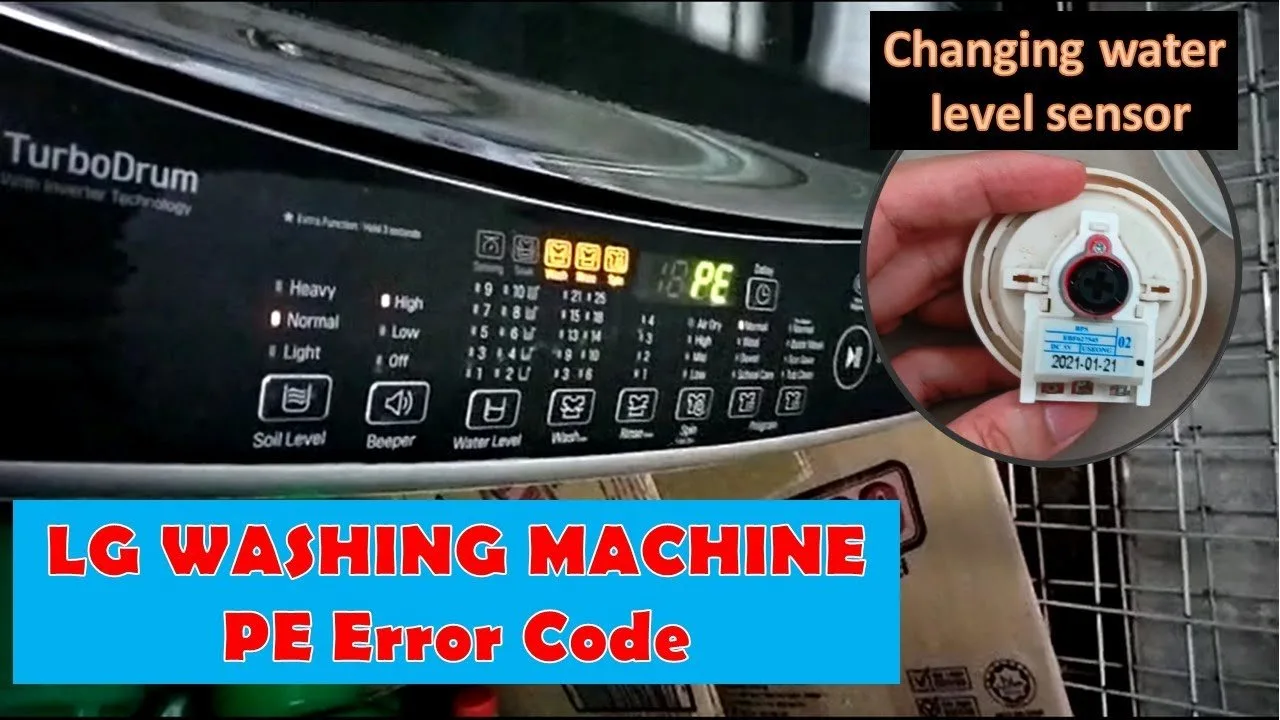 A homeowner checks their washing machine manual while troubleshooting a laundry appliance.