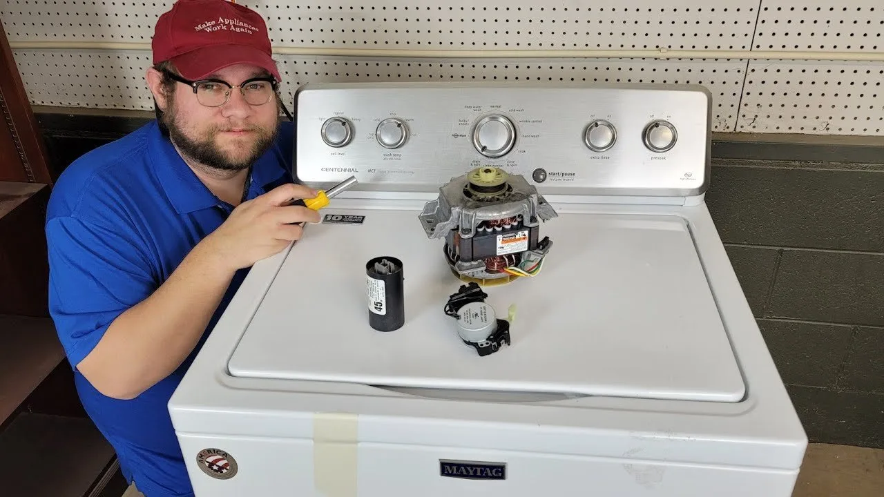 Cleaning sediment from a washing machine water inlet screen to improve water flow.