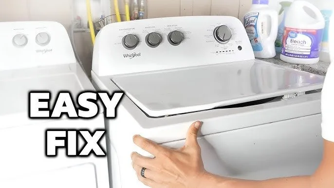 A hand selecting a wash cycle on a modern Maytag washer interface.