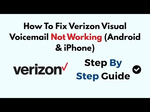 Close-up of smartphone settings menu used to troubleshoot Verizon visual voicemail connectivity issues.