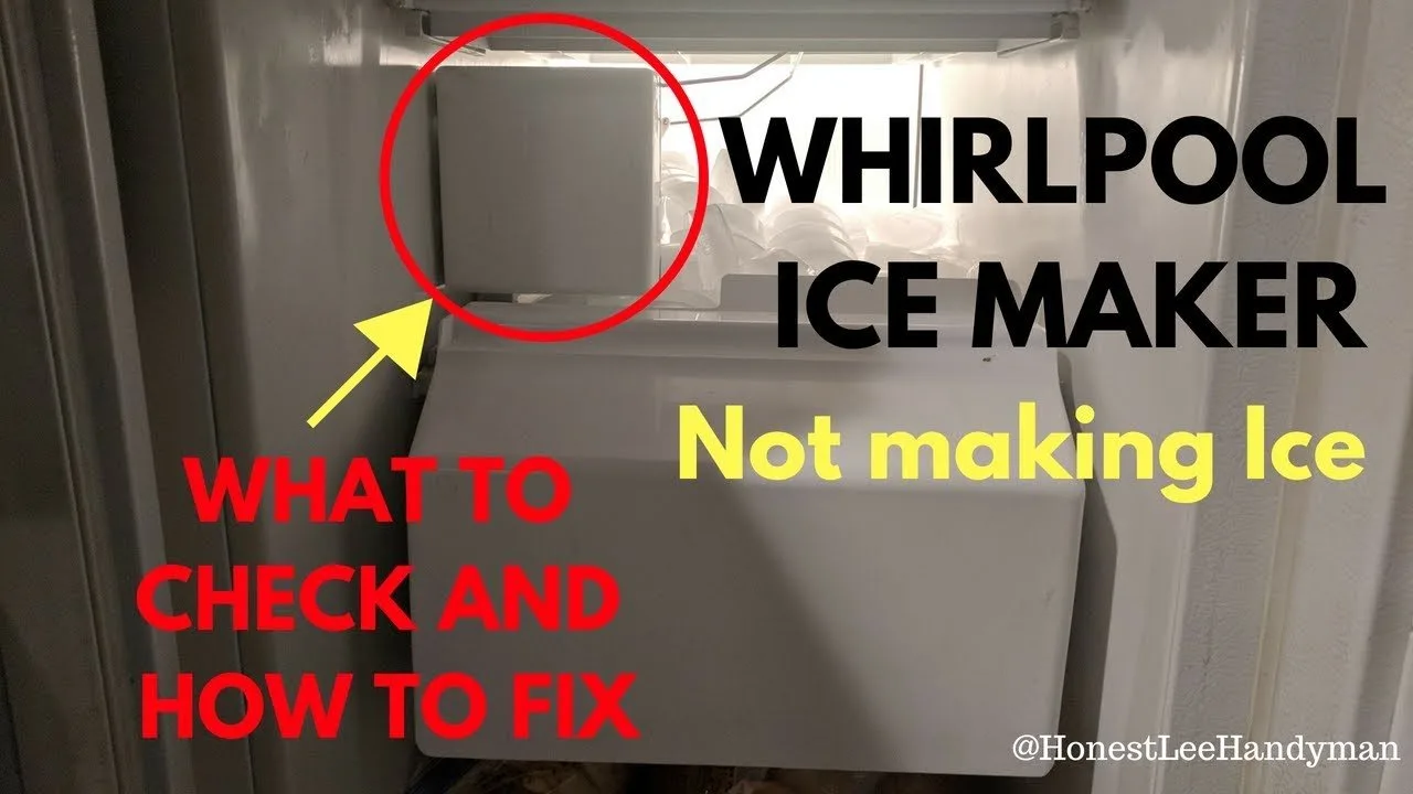 Hands sliding a refrigerator ice bin into place to trigger the sensor.