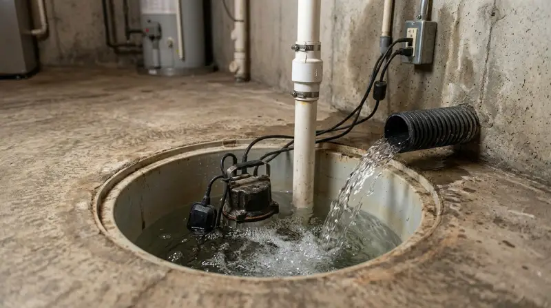 Constant Water Flow into Sump Pit