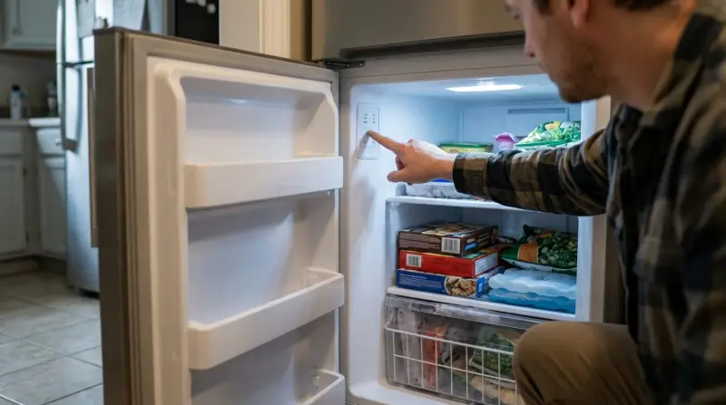 Where is Kenmore Freezer Reset Button